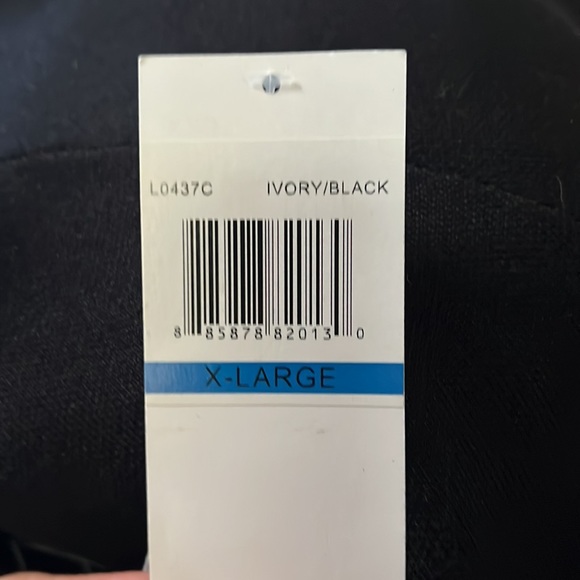 NWT Nina Leonard Black Sweater Dress~Chiffon Black Dot Collar & Sleeves XL - Picture 2 of 2